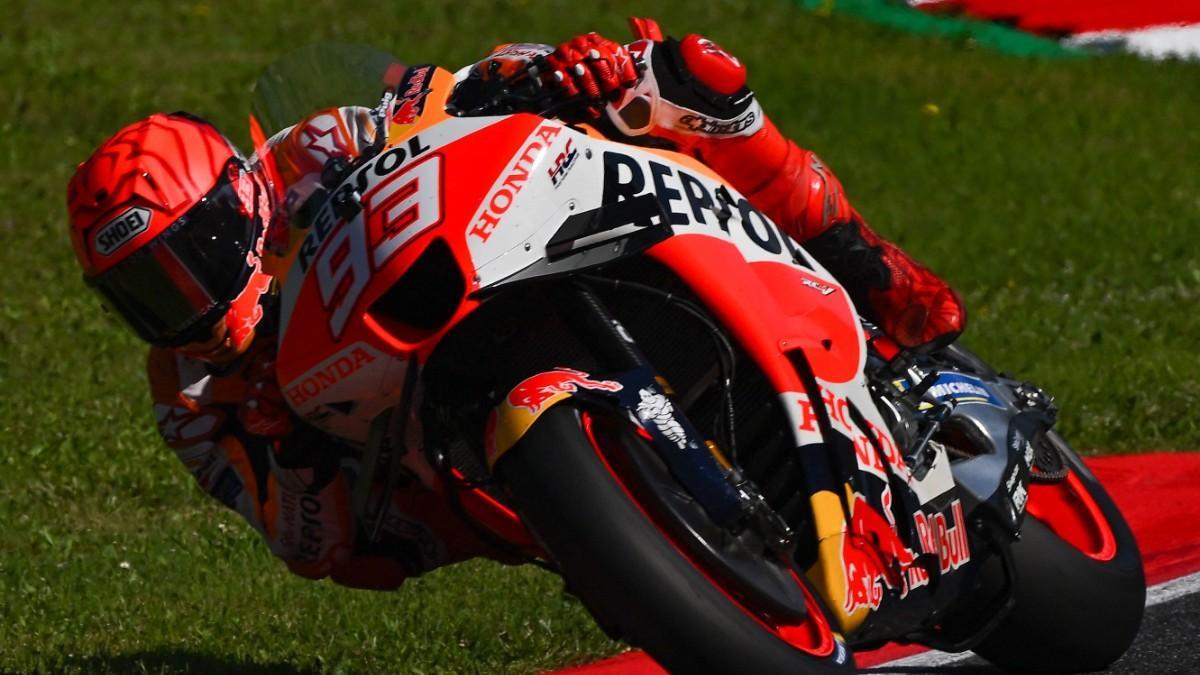 Marc Márquez durante el GP de Italia
