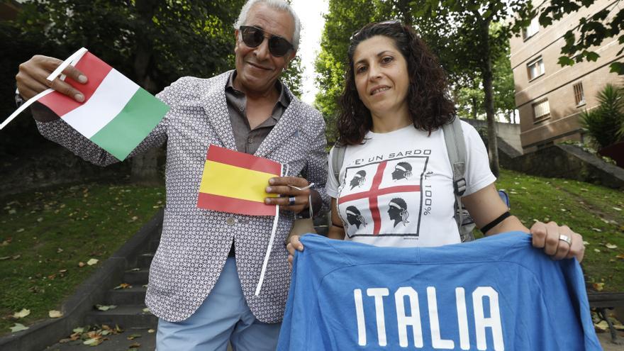 Los que hoy van con la &quot;azzurra&quot;: cinco historias de italianos en Asturias