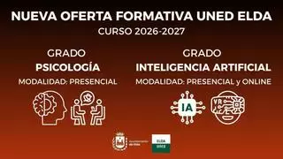 Éxito de matriculación en la sede de la UNED en Elda con el inicio de curso y el estreno de Psicología e Inteligencia Artificial