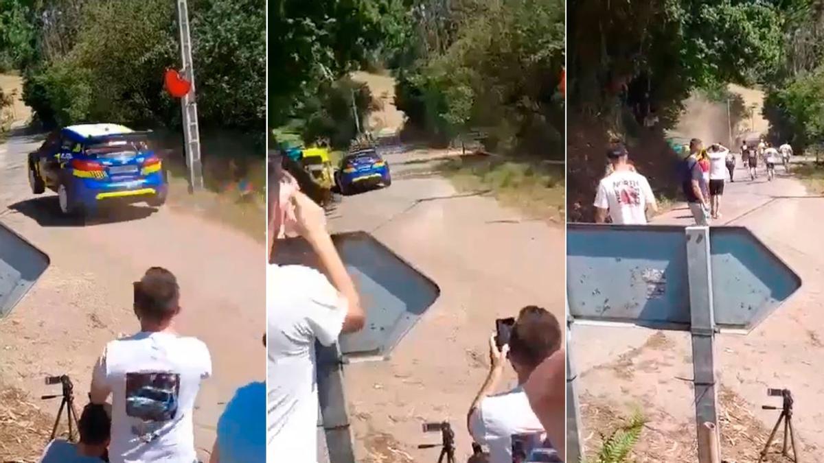 Tragedia en el rally de Carreño: fallece un fotógrafo atropellado por un coche, que salió volando de un cambio de rasante