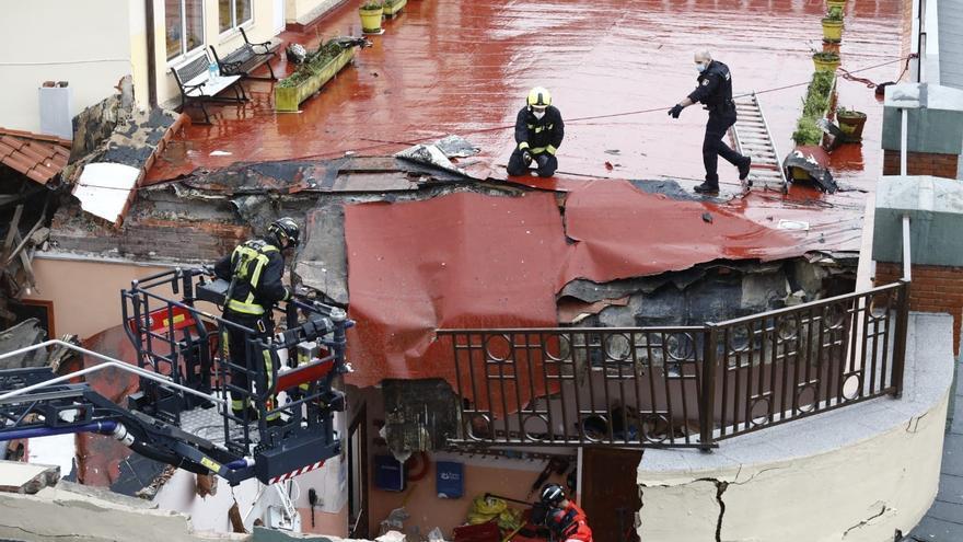 Dos morts i dos ferits en caure un teulat d&#039;un col·legi a Gijón