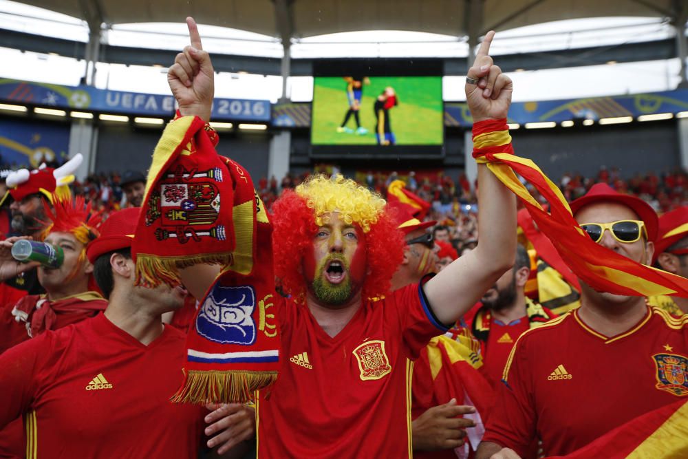 Los aficionados arropan a España en la Eurocopa