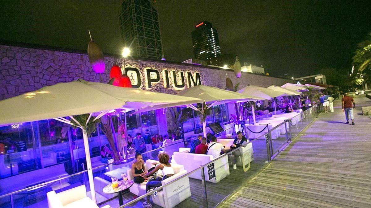 Terraza del restaurante y club Opium, en una imagen de archivo.