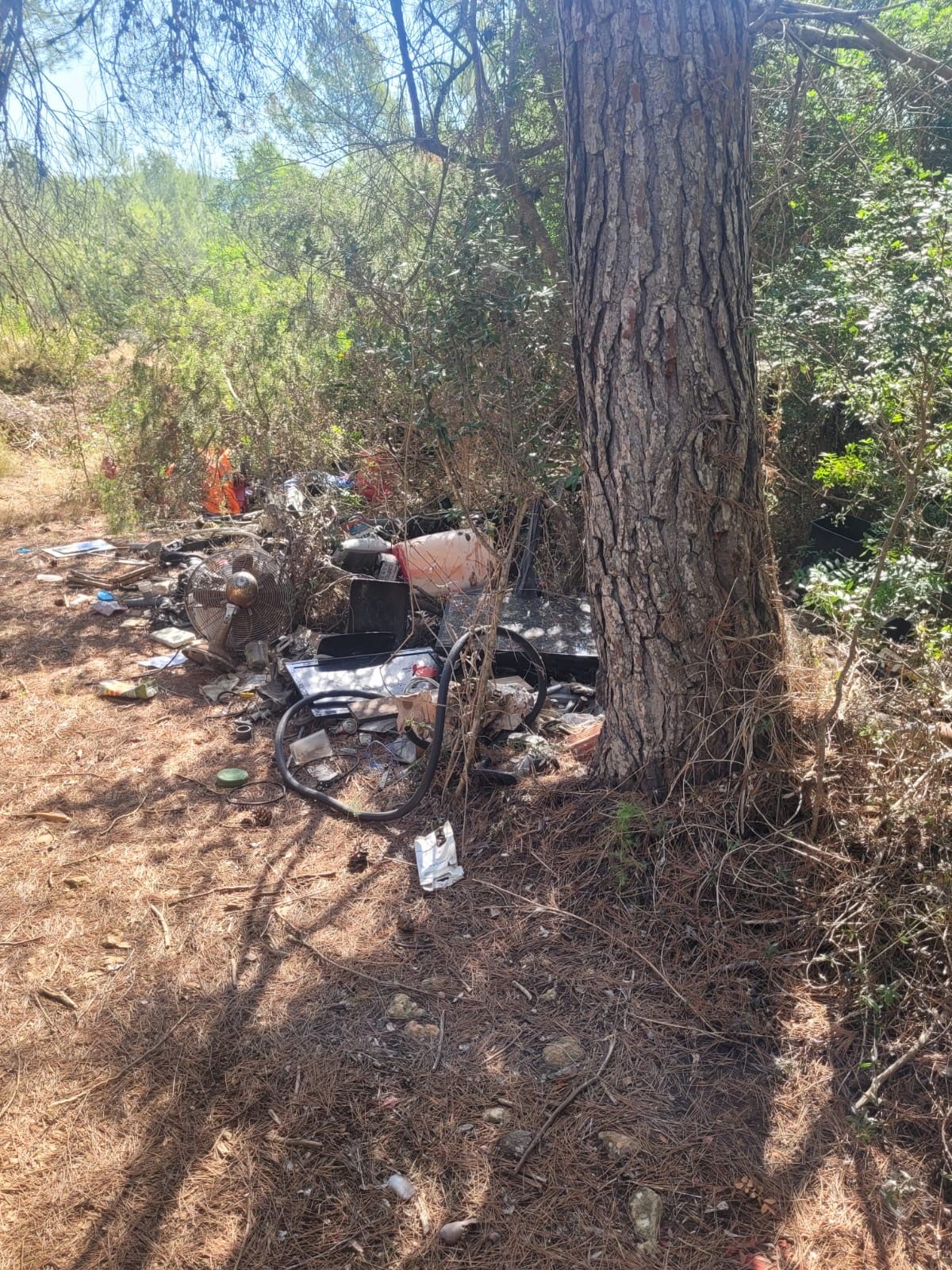 Imágenes de los residuos tirados en distintos puntos de Sant Joan