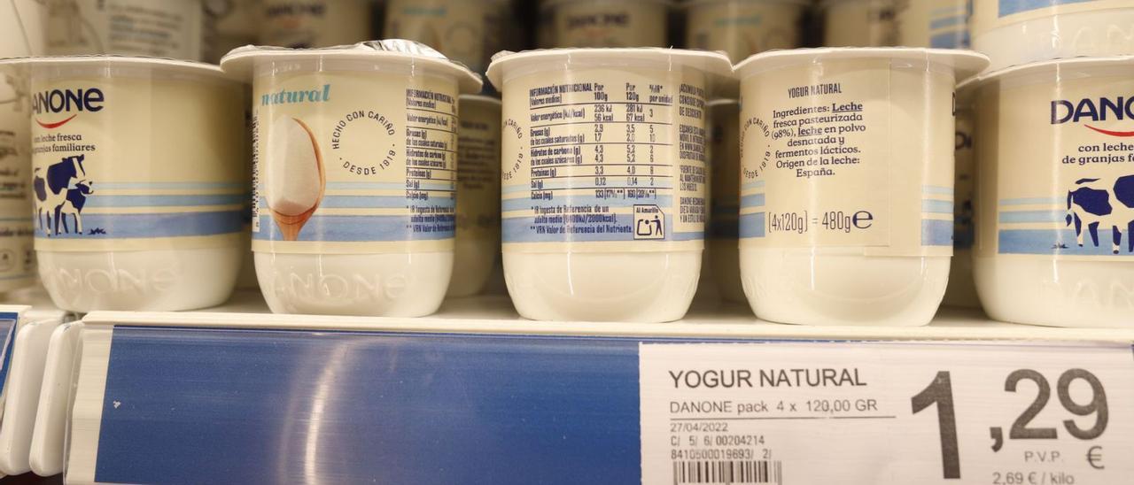 Los yogures Danone han reducido 5% su cantidad en cada unidad. El precio del kilo actual es de 2,69 euros. | ANDREEA VORNICU