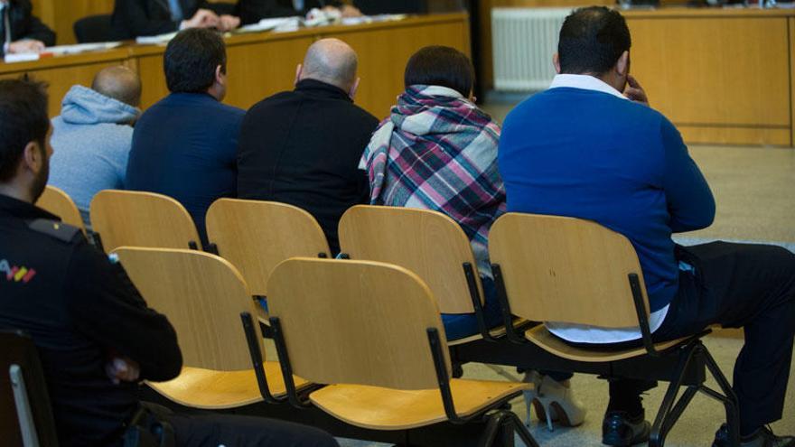 Los acusados durante el juicio en la Audiencia Provincial de A Coruña.