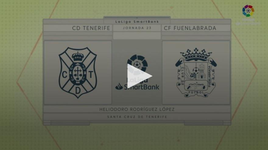 Vídeo resumen y goles del partido entre el CD Tenerife - CF Fuenlabrada
