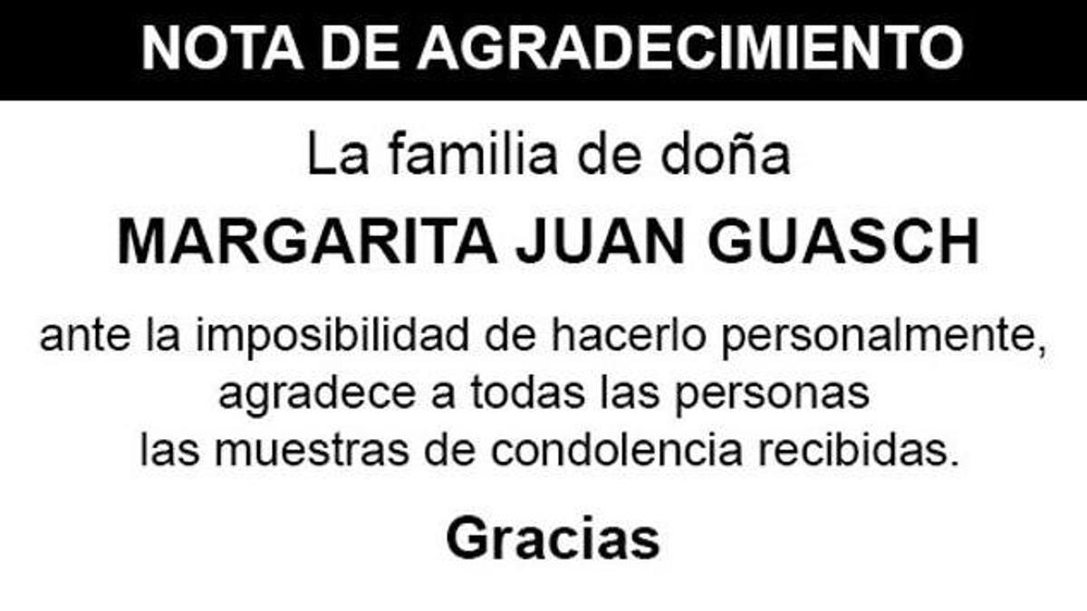 Nota Margarita Juan Guasch