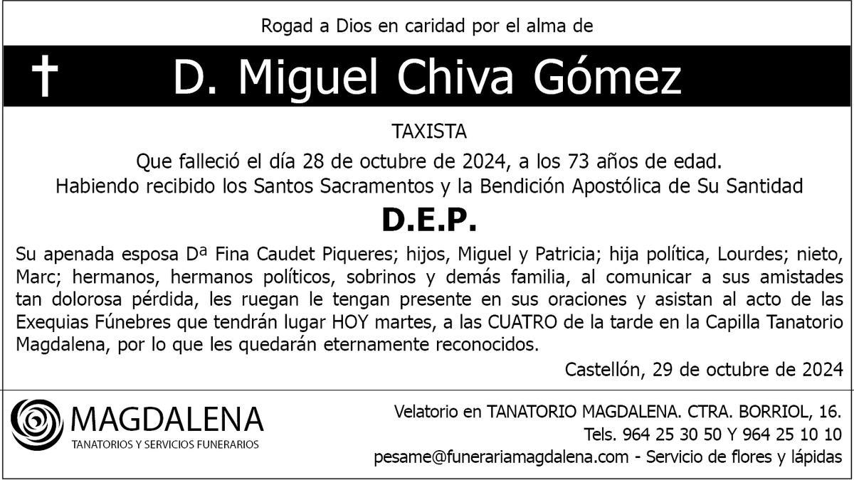D. Miguel Chiva Gómez