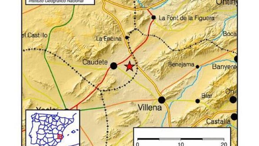 Villena registra una réplica del terremoto de magnitud 3&#039;8 ocurrido esta mañana