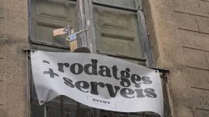 Girona entorn catedral banderoles menys rodatges més serveis