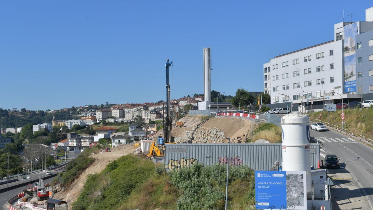 Obras en los accesos al Chuac