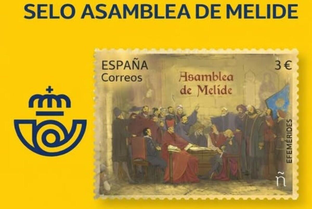 El sello que conmemora la Asamblea de Melide celebrada hace 500 años