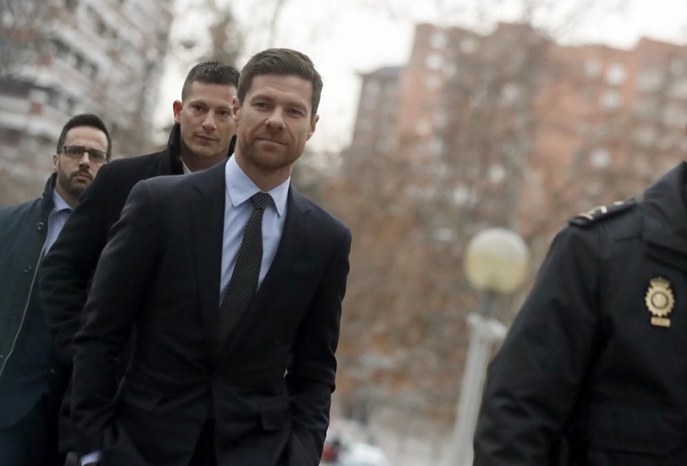 Llegada de Xabi Alonso a los juzgados