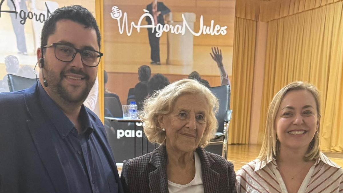García, Carmena y Enguix, este martes en Nules.