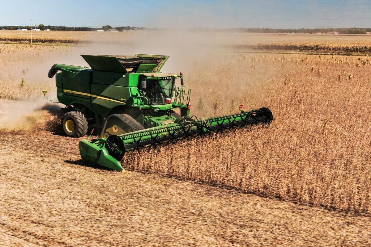 Recogida de soja en Estados Unidos.