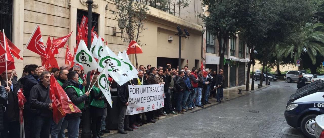 Imagen de una manifestación de trabajadores interinos de la comunidad autónoma.