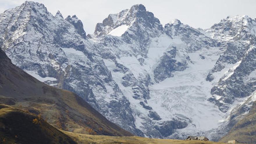 Imagen del macizo de Meije, en los Alpes.