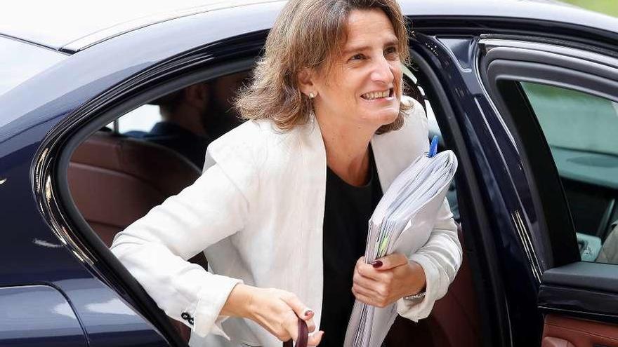 Teresa Ribera, a su llegada al Consejo de Ministros de Energía de la UE el pasado lunes, en Luxembrugo.