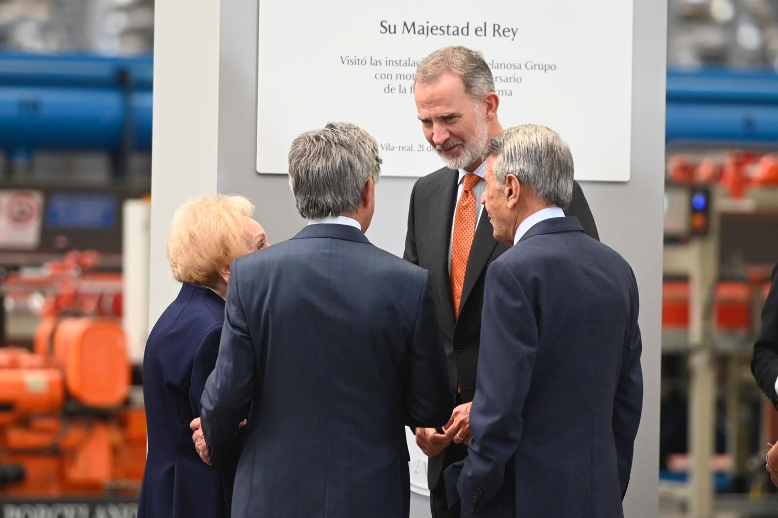 El rey Felipe VI visita Porcelanosa para conmemorar su 50 aniversario