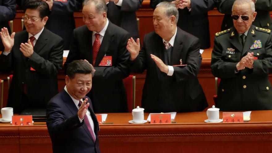 Xi Jinping a su llegada al Congreso del Partido Comunista