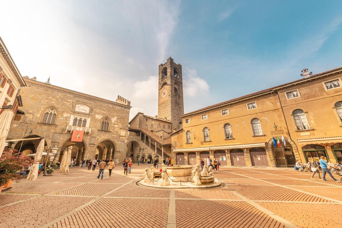 Bérgamo Città Alta casco histórico más bello Italia