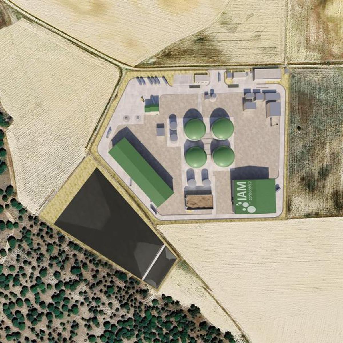 Imagen de una planta de biometano similar a la proyectada en Oliva de Plasencia.