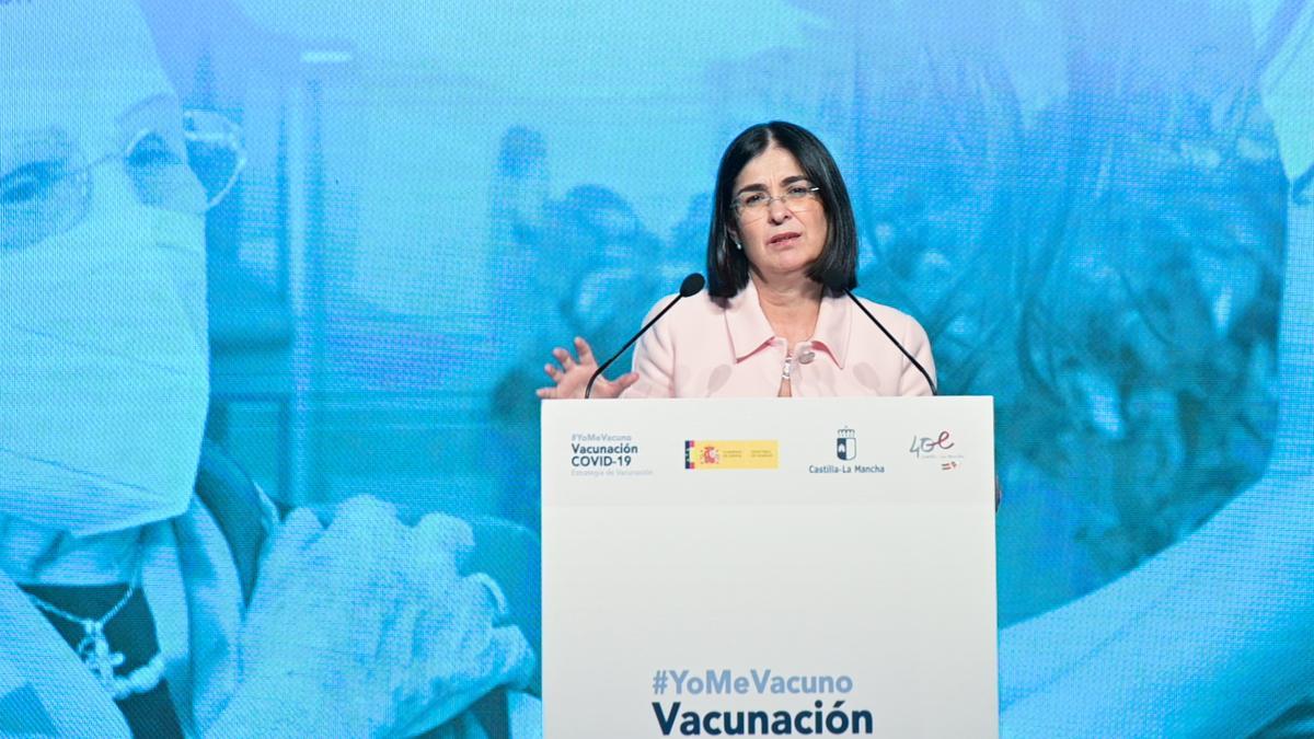 La ministra de Sanidad, Carolina Darias, en Guadalajara.