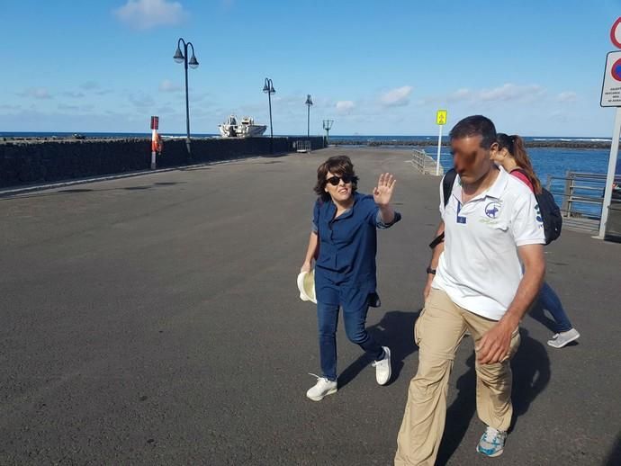 Soraya Sáenz de Santamaría, de puente en La Graciosa