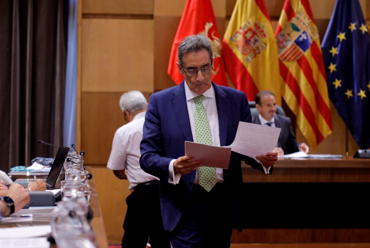 Julio Calvo, portavoz de Vox, en el debate del estado de la ciudad de 2024.