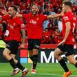 Los jugadores del Mallorca celebran la salvación