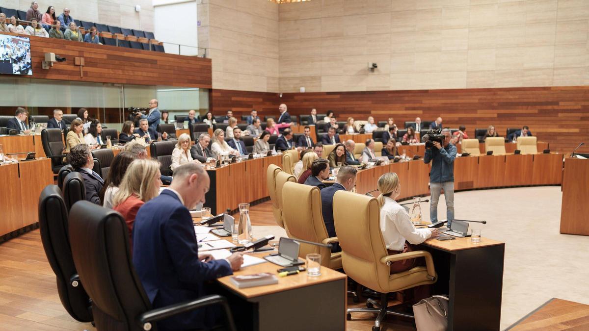 Primer pleno de la nueva Legislatura en la Asamblea de Extremadura, en imágenes