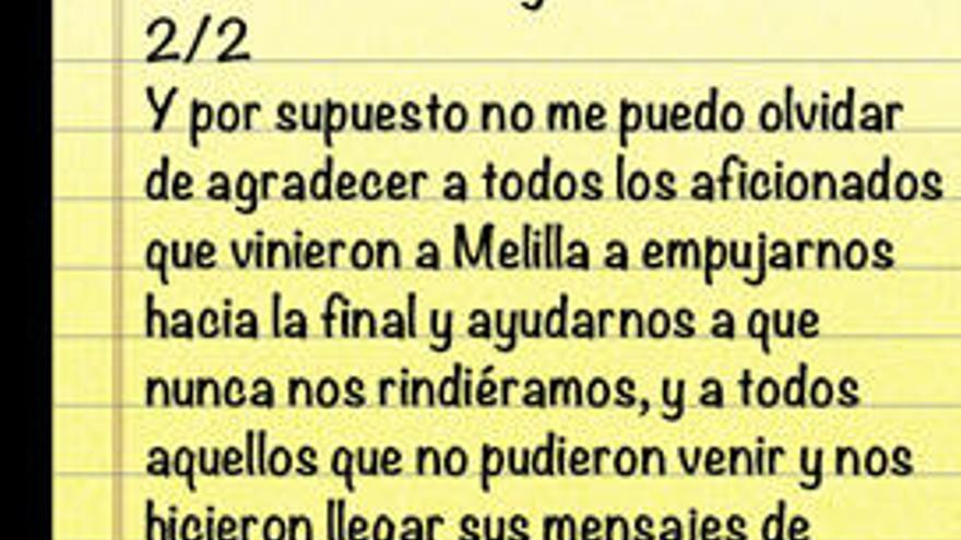 La emotiva carta de Mari Paz, jugadora del VCF Femenino