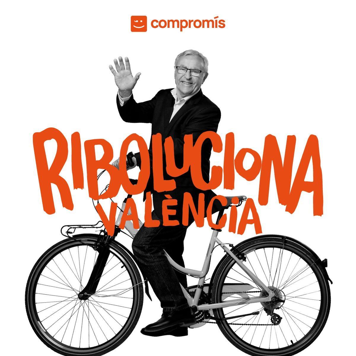 Joan Ribó, actual alcalde de Valencia, usa su nombre para hacer un juego de palabras y decir que Riboluciona la ciudad