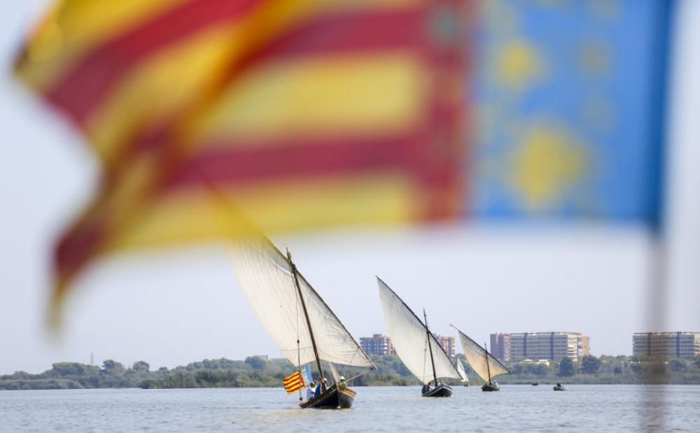 Regata-exhibición de vela latina en l'Albufera