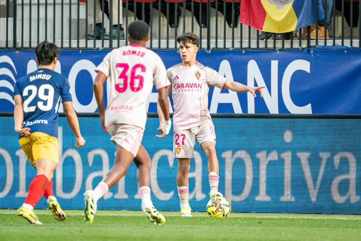 Fútbol. Partido correspondiente a la jornada 27 de Segunda División temporada 2025-2026 entre el FC Andorra y el Zaragoza. Nou Estadi Encamp FUTBOL. ANDORRA-ZARAGOZA. LIGA 2025-2026. FACTORIA9