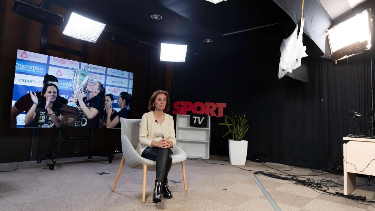 Anna Caula durante la entrevista en el plató de SPORT