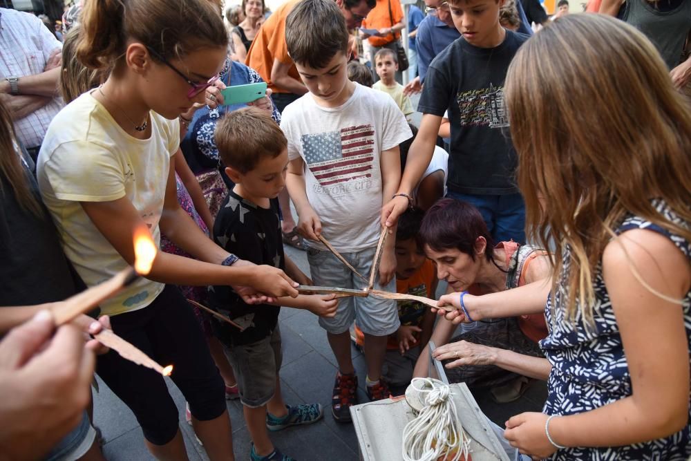 Rebuda de la flama del Canigó a Manresa