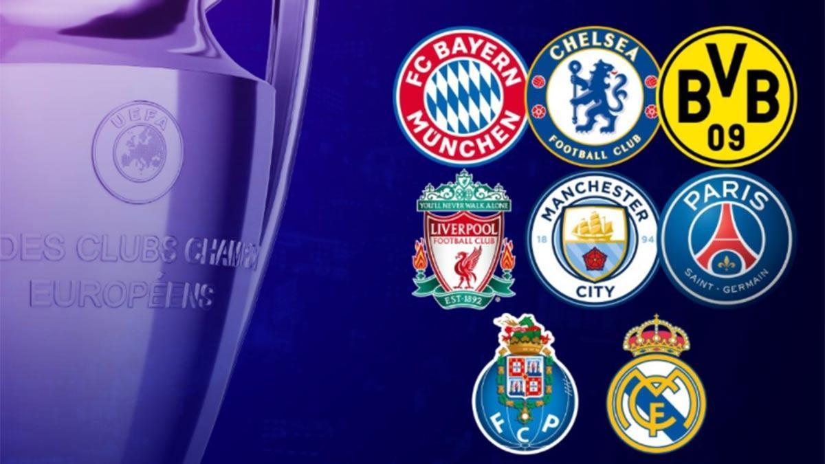 Los ocho equipos del sorteo de cuartos de la Champions