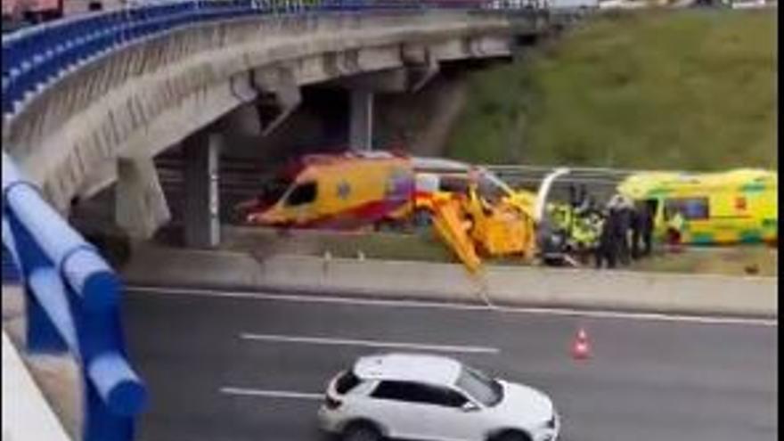 Accidente de helicóptero en Madrid.