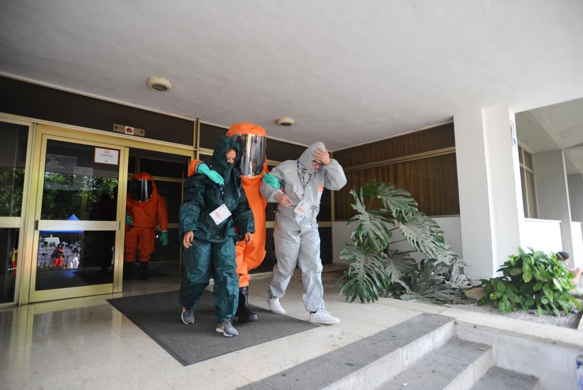 Simulacro de atentado terrorista en la Facultad de Medicina