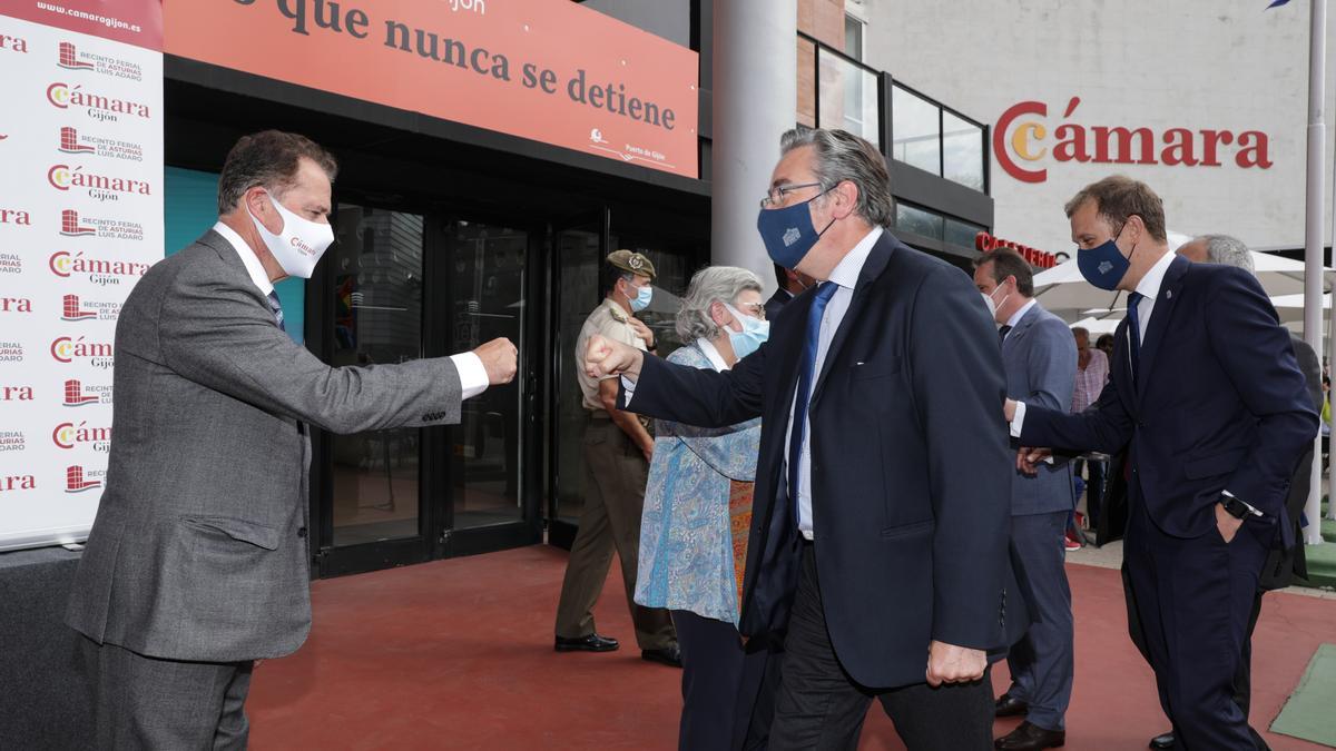 El presidente y otras autoridades acuden a la inaguración de la  Feria Internacional de Muestras Asturias en Gijón