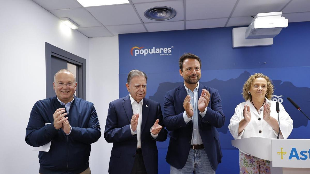 Miguel Tellado, Alfredo Canteli, Álvaro Queipo y Beatriz Llaneza.