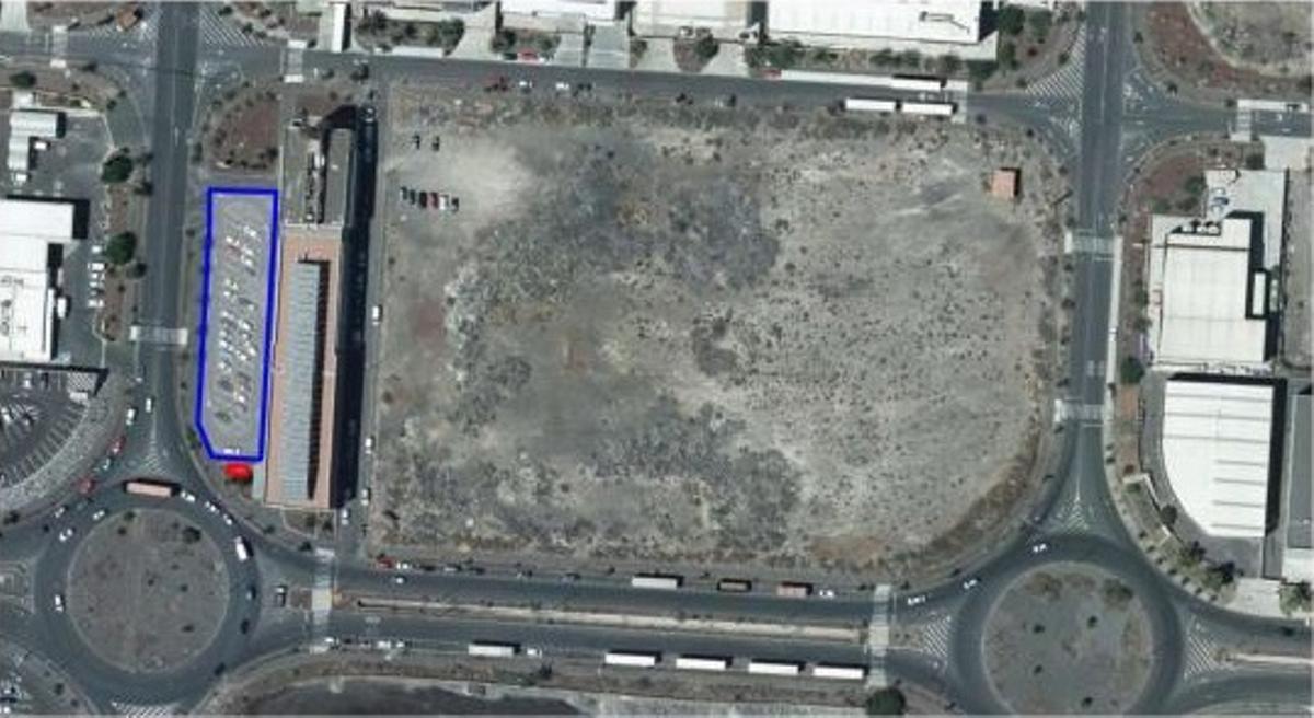 Emplazamiento del centro de transformación marcado en rojo.