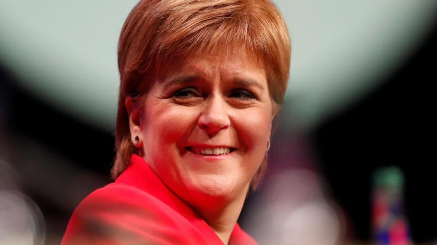 Primer pla de la primera ministra d&#039;Escòcia i líder de l&#039;SNP, Nicola Sturgeon, a la conferència inaugural del congrés del partit a Glasgow el 7 d&#039;octubre del 2018