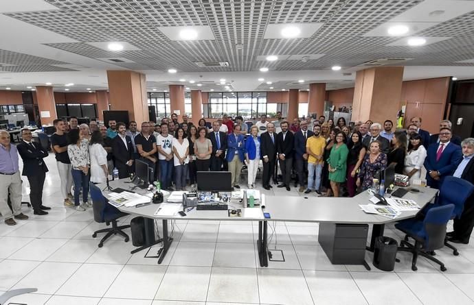 03-10-19 LAS PALMAS DE GRAN CANARIA. REDACCION. LAS PALMAS DE GRAN CANARIA. Visita de Javier Moll a la Redacción del periódico. Fotos: Juan Castro.  | 03/10/2019 | Fotógrafo: Juan Carlos Castro