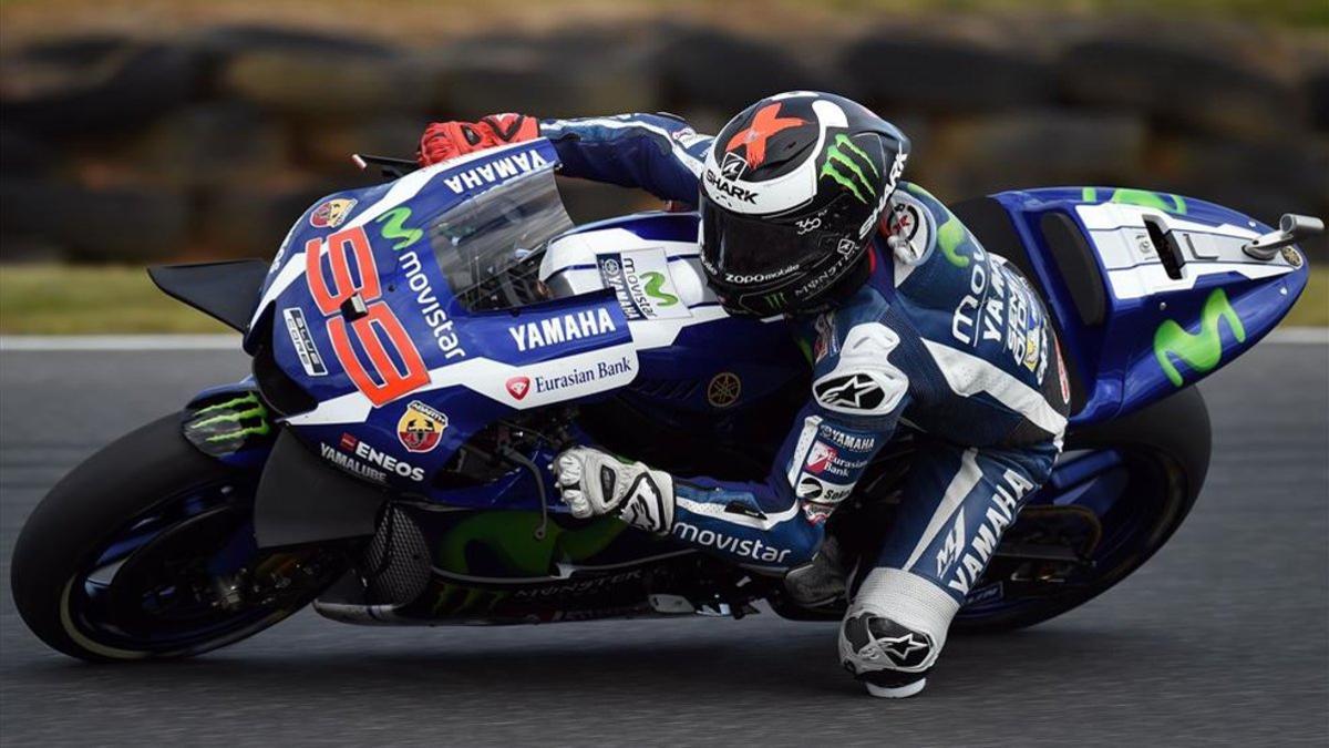 Lorenzo, en acción con la Yamaha con la que logró tres títulos