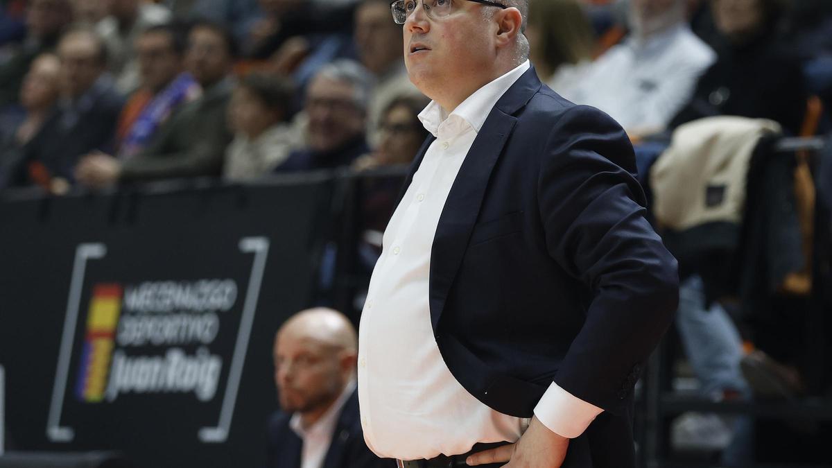 Diego Epifanio, durante el partido en la Fonteta.