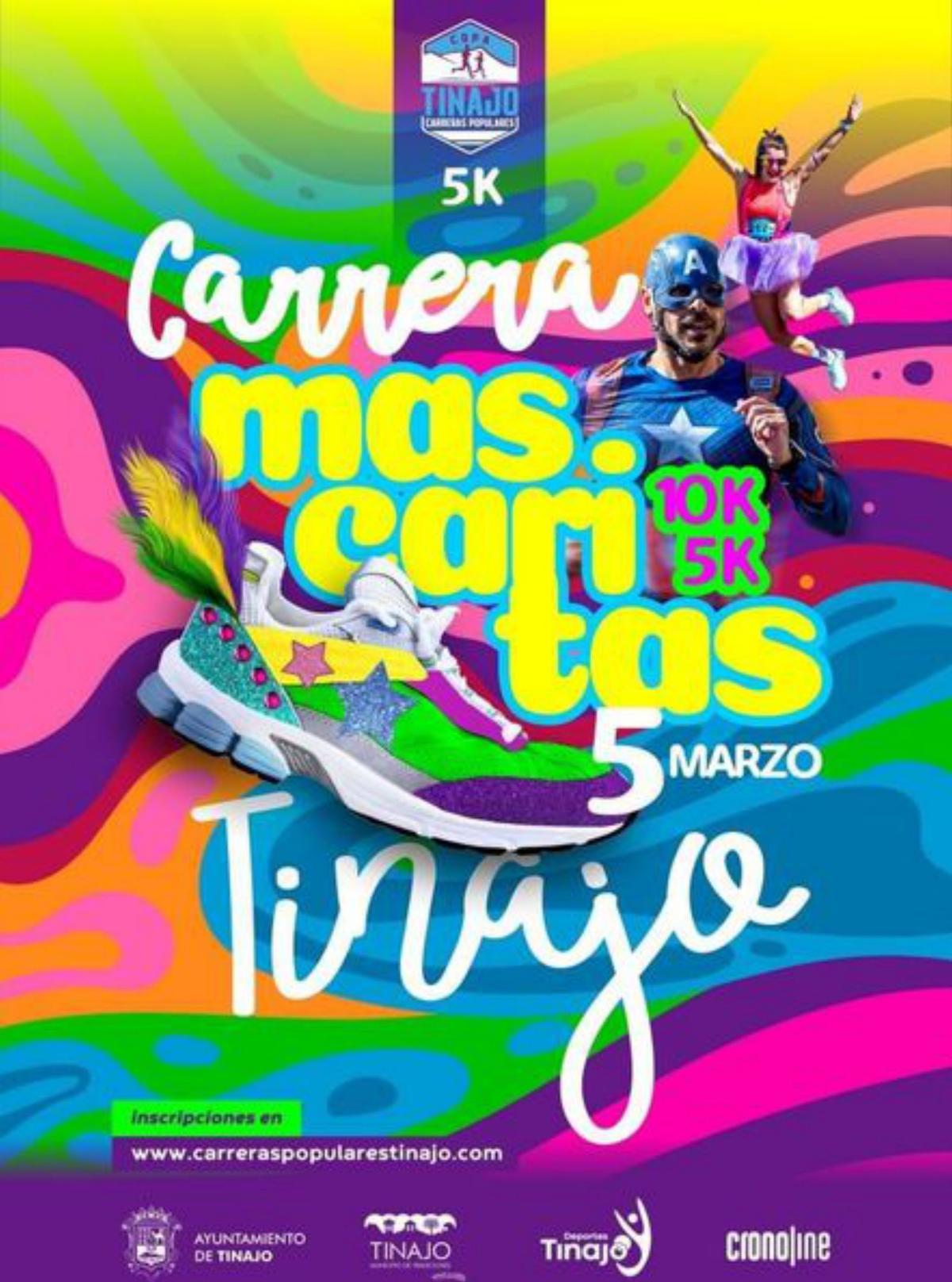 Cartel de la Carrera de Mascaritas de Tinajo 2023.