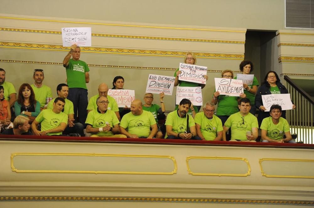 Pleno municipal con protesta